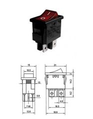 ΔΙΑΚΟΠΤΗΣ ΜΙΚΡΟΣ ON-OFF 250V 6A 3PIN ΕΝΔΕΙΞΗ 230V