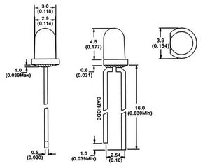 LED ΥΨΗΛΗΣ ΦΩΤΕΙΝΟΤΗΤΟΣ ΑΣΠΡΟ 3mm-thumb-1