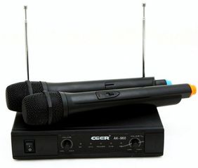 ΑΣΥΡΜΑΤΟ ΔΙΠΛΟ ΜΙΚΡΟΦΩΝΟ ΧΕΙΡΟΣ KARAOKE, UHF, AK-960