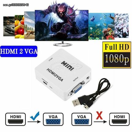 ΜΕΤΑΤΡΟΠΕΑΣ HDMI KAI HXOY ΣΕ VGA