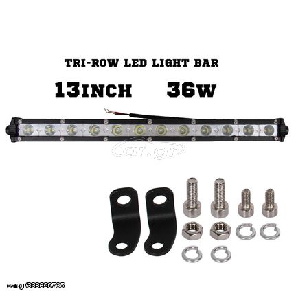 ΛΕΠΤΟΣ ΑΔΙΑΒΡΟΧΟΣ LED LIGHT BAR 36W 12 - 24 VDC 30°