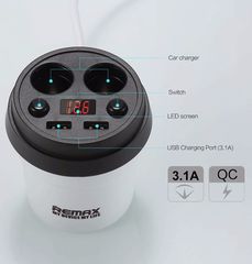 ΦΟΡΤΙΣΤΗΣ Remax 3.1A USBx2 Black