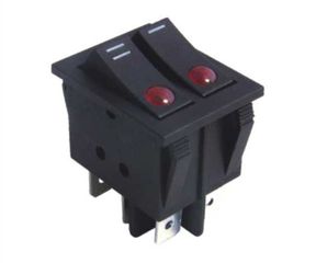 ΔΙΑΚΟΠΤΗΣ ROCKER ΜΕΓΑΛΟΣ ΔΙΠΛΟΣ 6P ΜΕ LED ON-OFF