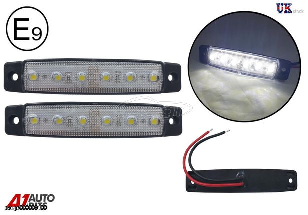 ΛΕΠΤΟ LED ΟΓΚΟΥ ΠΛΑΙΝΟ ΛΕΥΚΟ 24v