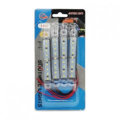 ΣΕΤ 4 LED ΟΓΚΟΥ ΠΛΑΙΝΑ ΛΕΥΚΑ12-24V