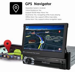 ANDROID GPS, BLUETOOTH KAI TFT ΟΘΟΝΗ 7" ΑΦΗΣ TV/MP4/MP3/USB/SD/AUX/MIC/REAR CAM