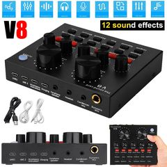 ΜΙΚΤΗΣ ΓΙΑ 2 ΣΥΣΚΕΥΕΣ ΚΑΙ ΜΙΚΡΟΦΩΝΟ, V8-Live Sound Card, QAT601