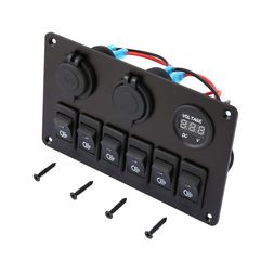 ΠΑΝΕΛ 6ch ΣΚΑΦΟΥΣ ΜΕ ΔΙΑΚΟΠΤΕΣ ΒΟΛΤΟΜΕΤΡΟ ΚΑΙ USB