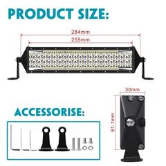 SLIM ΑΔΙΑΒΡΟΧΟ LED LIGHT BAR 132 LED