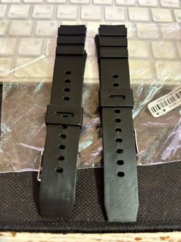 Black Rubber Silicone Diver Style Replacement Watch Band Strap Bracelet Buckle