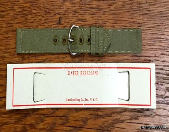 Vintage NOS 1940's US MILITARY Issue Watch BAND Strap WW2 16mm 5/8in Brite (B0)