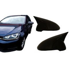 Καπάκια Καθρεφτών Για VW Golf VII (7) 12-20 , Touran 15+ M4 Look Γυαλιστερό Μαύρο 2 Τεμάχια