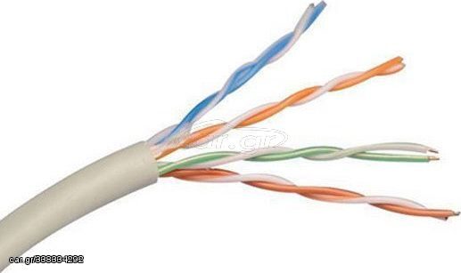 ΚΑΛΩΔΙΟ ΙΝΤΕΡΝΕΤ UTP CAT-5E 24AWG 4x2x0.51 EUROLAMP 147-13101