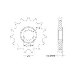 ΓΡΑΝΑΖΙΑ ΚΙΝΗΣΗΣ RK C5044-Z16 (1586) YZF600R6'06-17 - 501-00-1586160