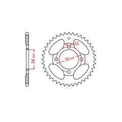 ΓΡΑΝΑΖΙΑ ΤΡΟΧΟΥ RK 2143-36Z(JTR211) C50GLX - 510-00-214336