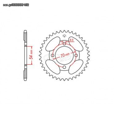 ΓΡΑΝΑΖΙΑ ΤΡΟΧΟΥ RK 2143-38Z(JTR211) C50GLX - 510-00-214338