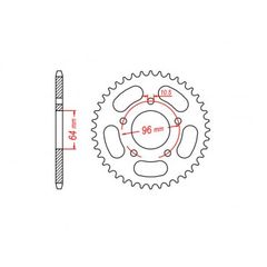 ΓΡΑΝΑΖΙΑ ΤΡΟΧΟΥ 0254/Z50 XR200R(HA06248 502-01-406248) - 510-01-12500