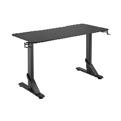 Γραφείο gaming BRATECK ρυθμιζόμενο ύψος διαστάσεων 136x60cm RGB σε μαύρο χρώμα