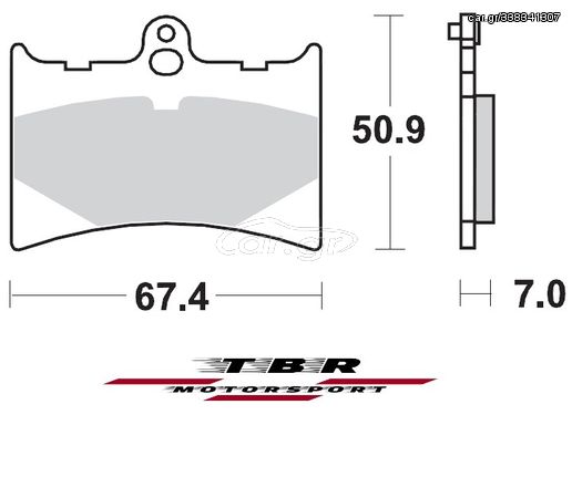 ΟΡΓΑΝΙΚΑ ΤΑΚΑΚΙΑ SP ORGANIC BRAKE PADS SP TBR726