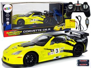 R / C Racing Sport Car 1:18 Corvette C6.R Yellow 2.4 G Lights