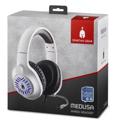 Spartan Gear - Medusa Wired Headset (Compatible with PC,PS4,PS5.XBOX1,XBOX series x/s,Switch) White/Black