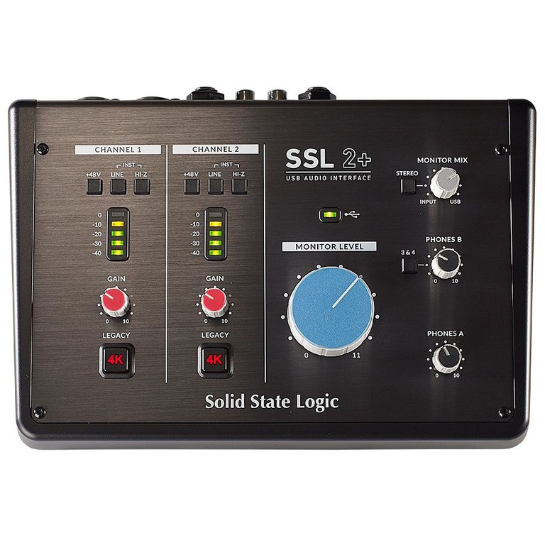 Solid State Logic SSL 2+ Desktop 2x4 USB Type-C Audio/MIDI Interface - Solid State Logic