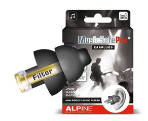 ALPINE MusicSafe pro black Earplugs for musicians - ALPINE