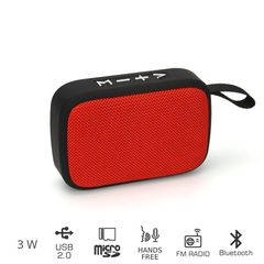 Akai ABTS-MS89R - 3W Portable Bluetooth speaker with USB and SD card red - Akai