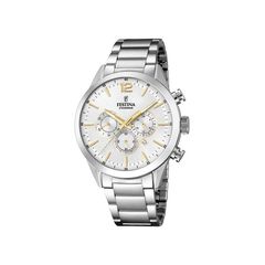 Festina Timeless, Men's Chronograph Watch, Silver Stainless Steel Bracelet F20343/1