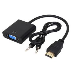 ARTLIGHT VD-EW5 HDMI Male To VGA Female Video Cable Converter With 3.5mm Audio Adapter - ArtSound and Lights