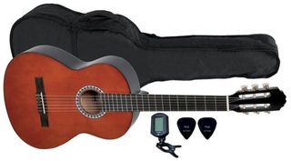 GEWA Classic Guitar 4/4 VGS BASIC Set honey-coloured toned + TRANSPORTATION BAG, CLIPPER TUNER AND PICKS - GEWA MUSIC