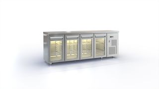 Ψυγείο πάγκος συντήρησης 225x60x87cm με 4 κρυστάλλινες πόρτες