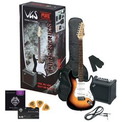 GEWA PS502543 BUNDLE SUNBURST ELECTRIC GUITAR RC-100 AMPLIFIER 10W TUNER SET STRINGS BAG CABLE 3pletrums - GEWA MUSIC