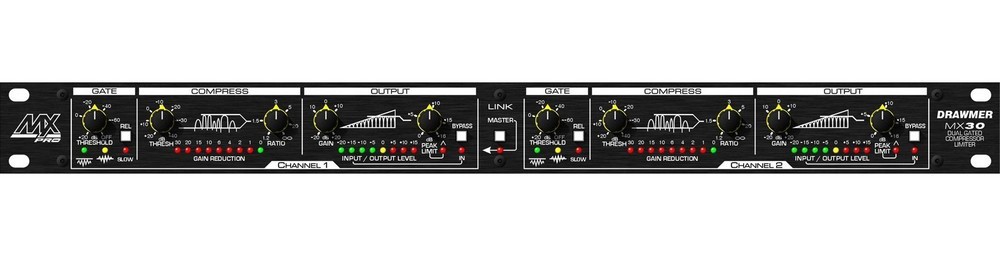 DRAWMER MXPRO 30 2-Channel Gate / Compressor / Limiter2-Channel Gate / Compressor / Limiter - DRAWMER