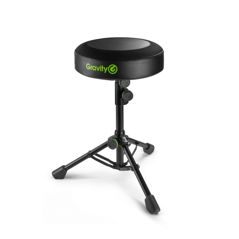 Gravity FD SEAT 1 GFDSEAT1 Round Musicians Stool Foldable, Adjustable Height - Gravity
