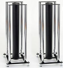 CUSTOM DESIGN FS 104 Signature Floor speaker stands (Pair - Black/Chrome) - CustomDesign