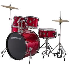 LUDWIG LC17514 Accent Drive Red Acoustic Drums Set - Ludwig