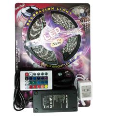 ARTLIGHT RGB50505MBR RGB VERY BRIGHT LED STRIP KIT 5METER WITH REMOTE CONTROL AND POWER 300LEDS 72W 5050 - ArtSound and Lights