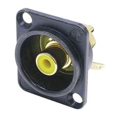 NEUTRIK NF2D-B-4 Chassis Connector RCA Gold Plated YELLOW - Neutrik