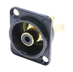 NEUTRIK NF2D-B-0 Chassis Connector RCA Gold Plated Black - Neutrik