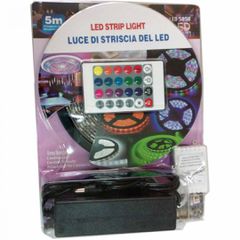 ARTLIGHT RGB50505m RGB LED STRIP KIT 5METER WITH REMOTE CONTROL AND POWER 300LEDS 72W 5050 - ArtSound and Lights