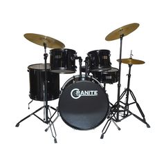 GRANITE Acoustic Drums Set Rockbeat Black - Granite