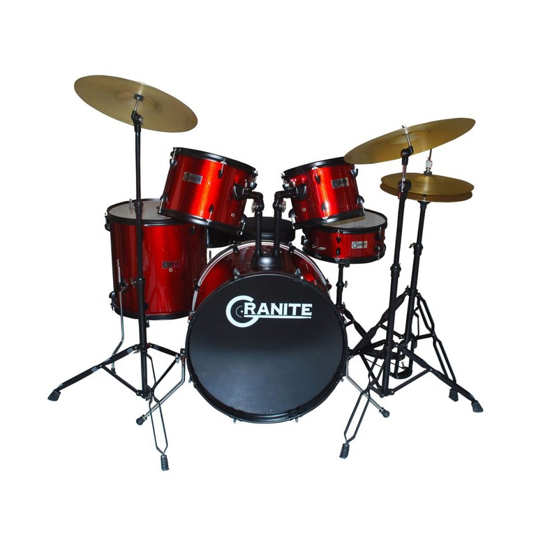 GRANITE Acoustic Drums Set Studio Beat Red - Granite