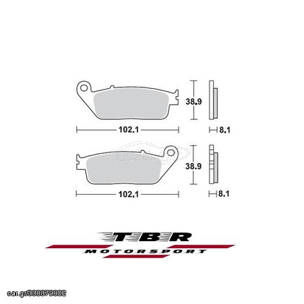 ΟΡΓΑΝΙΚΑ ΤΑΚΑΚΙΑ SP ORGANIC BRAKE PADS SP TBR716