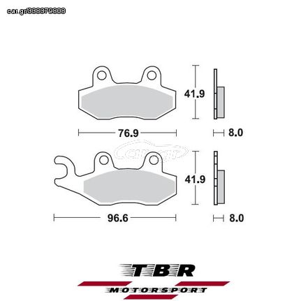 ΟΡΓΑΝΙΚΑ ΤΑΚΑΚΙΑ SP ORGANIC BRAKE PADS SP TBR696