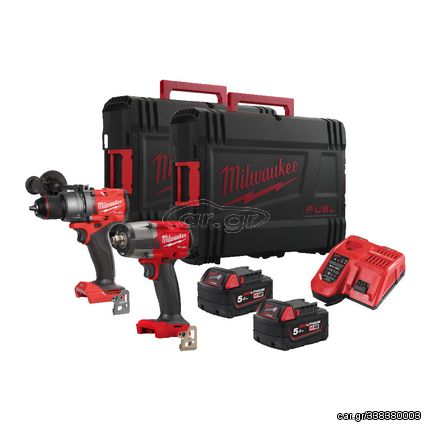 MILWAUKEE M18 FUEL FPP2F3-502X ΣΕΤ ΚΡΟΥΣΤΙΚΟ ΔΡΑΠΑΝΟΚΑΤΣΑΒΙΔΟ + ΜΠΟΥΛΟΝΟΚΛΕΙΔΟ 1/2'' ( 4933492518 )