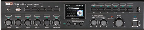 INTER-M PMU-480N Mixer-Amplifier 6 input (mic/line) 480W/4Ω/100V - InterM