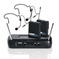 LD Systems LDWSECO2X2BPH1 ECO Wireless Microphone System with 2 x Belt Pack and 2 x Headset 863.100 / 864.500 MHz - LD SYSTEMS