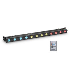 Cameo TRIBAR 200 IR - 12 x 3 W TRI LED Bar in black housing with IR Remote Control - CAMEO