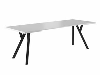 MERLIN TABLE WHITE MAT / BLACK 90(240)X90 DIOMMI MERLINBMC90 DIOMMI-80-2119